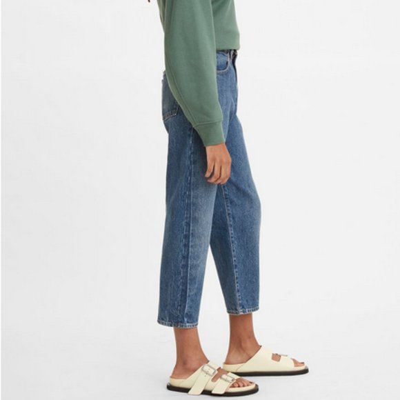 **LAST 1**Levi's Made & Crafted Barrel Crop Jean Japanese Denim Dark Orchid s 28 - Picture 2 of 9